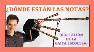 🍀 DIGITACION de la gaita ESCOCESA ⚡️ ESCALA GAITA escocesa Great Highland Bagpipe🔥 [upl. by Gonta95]