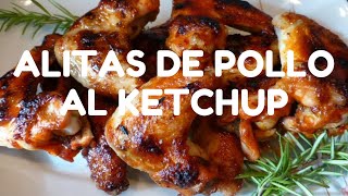 Alitas de pollo al Ketchup  RECETA CASERA  Rica barata y fácil [upl. by Tullius111]