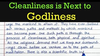 Cleanliness is next to Godliness paragraph essay notes article in EnglishEasywaybyAfroz [upl. by Yruama722]