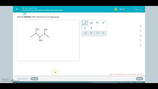 ALEKS  Naming and drawing alcohols without alkyl side groups [upl. by Eiramlatsyrc]