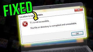 FIXED Error 1392 The File or Directory Is Corrupted and Unreadable Updated 2024 [upl. by Htez158]