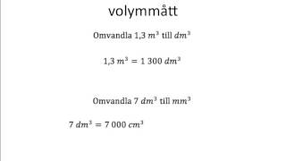 Att omvandla mellan olika volymmått [upl. by Nnuahs]