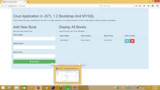 Crud Application In JSTL 12 Bootstrap And MYSQL Part 1 [upl. by Idnahr]