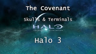 Halo MCC Halo 3  Skulls amp Terminals  Mission 7  The Covenant  Collectibles [upl. by Eahs]