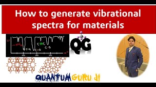 How to generate vibrational spectra for materials Dr Gaurav Jhaa [upl. by Thorfinn]