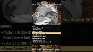 Fallout 76 Obtaining The Best Possible G Tier Secret Service Armor Set [upl. by Eiffe148]