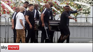 Peles coffin carried to stadium as Brazil bids farewell to football icon [upl. by Longerich]