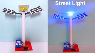 solar street light working model  diy  simple and easy  howtofunda [upl. by Isabel801]