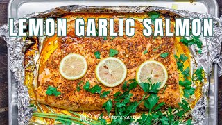 Lemon Garlic Salmon with Mediterranean Flavors Recipe  The Mediterranean Dish [upl. by On]