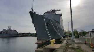 View of Ships Mothballed at Philadelphia Navy Shipyard [upl. by Chita]