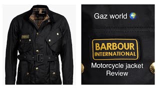 Barbour international motorcycle wax jacket review with walk around amp detailing classic gazworld [upl. by Oenire]