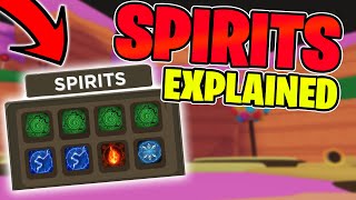 NEW SPIRITS FEATURE EXPLAINED Best Weapons Yet Giant Simulator [upl. by Ellivnarg]