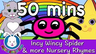 Incy Wincy Spider amp more Nursery Rhymes with lyrics [upl. by Cyrus]