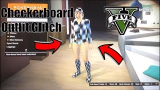 MODDED FEMALE CHECKERBOARD OUTFIT GLITCH GTA 5 ONLINE PS3 127 [upl. by Krystin]