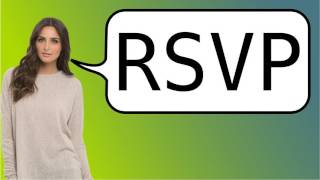 How to say rsvp in French [upl. by Orva699]