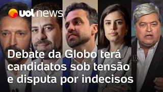 Debate na Globo em SP terá candidatos sob tensão e disputa pelos indecisos veja horário e mais [upl. by Tomasine]