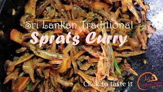 Sprats Curry  Sri Lankan Traditional Meal  හාල්මැස්සෝ තෙල්දාල  Meal Time [upl. by Rehtaeh217]