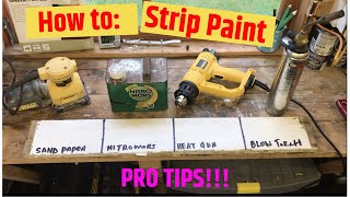 How to Strip paint like a Pro  4 different ways to strip paint off of wood [upl. by Waverley]