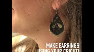 DIY Faux Leather Earrings Made on a Cricut [upl. by Kolva]