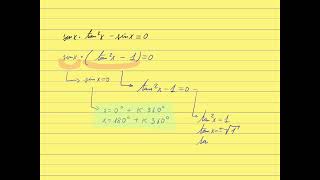 Resolució Equació Trigonomètrica sintan2xsinx0 [upl. by Egroeg]