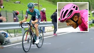 Jai Hindley CRACKS Richard Carapaz on the Brutal Fedaia  Giro dItalia Stage 20 2022 [upl. by Lekim97]