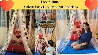 Valentines Day Decoration Idea Easy Canopy IdeasCanopy at home Valentines Day Celebration 2024 [upl. by Garaway745]