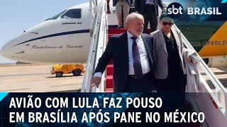 Avião de Lula pousa no Brasil após susto no México  SBT Brasil 021024 [upl. by Eatnohs]