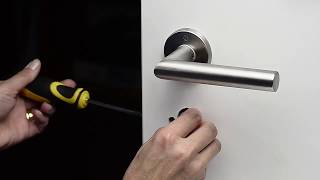 Danalock V3  how to install cylinder in door [upl. by Milli]