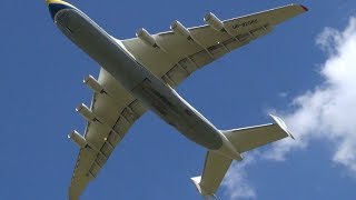 ANTONOV 225 landing  Take off at LEJ  biggest plane of the world [upl. by Zelig]