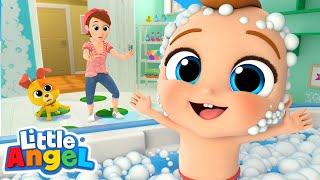 Be Safe During Bath Time Song  Little Angel Kids Songs amp Nursery Rhymes [upl. by Cinamod]