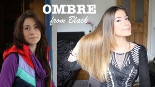 ✄ Окрашивание Омбре и Блонд из Черного Дома  Осветление волос из Черного Ombre Hair ✄ [upl. by Sutsuj]