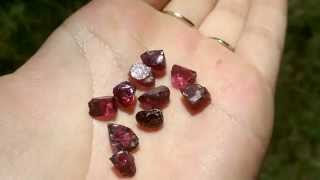 Excellent Tanzanian Rhodolite Garnet Faceting Rough from KGC [upl. by Jehanna]