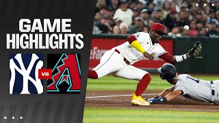 Yankees vs Dbacks Game Highlights  MLB Highlights [upl. by Jacobson853]