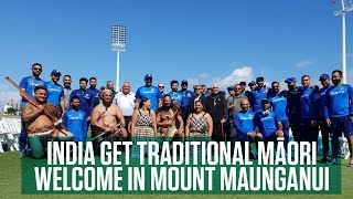 Team India gets a traditional Māori welcome to Mount Maunganui [upl. by Edik]