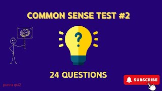 COMMON SENSE TEST2 [upl. by Geis812]