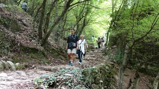 HIKING DOWN the Monks Path from the Monasteries of Meteora Greece [upl. by Laleb]