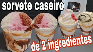 CUIDADO❗ MUITOS NÃO ESTÃO PREPARADOS PARA ESSA RECEITA de sorvete caseiro MUITO fácil😮😋😋 [upl. by Rokach]