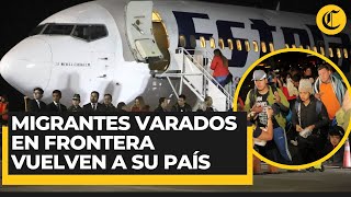 CRISIS FRONTERA PERÚ CHILE Migrantes venezolanos parten a su país en avión de repatriación [upl. by Nicolis]