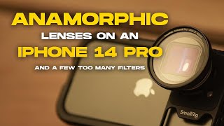 Anamorphic Lenses on Cell Phones SmallRig 155XT Anamorphic lens on iPhone 14 Pro [upl. by Bonnell659]