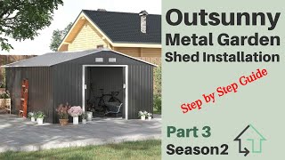 Furniture Installation  Outsunny Metal Garden Shed Assembling amp Installation  Step by Step Guide [upl. by Nob]