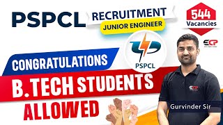 Congratulations BTechBE students allowed to apply for PSPCL JE exam [upl. by Reade533]