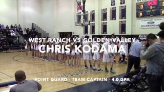 Chris Kodama West Ranch vs Golden Valley Feb 2017 [upl. by Navar405]