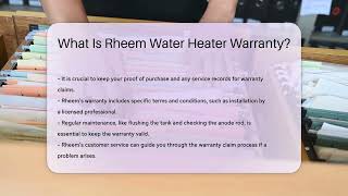 What Is Rheem Water Heater Warranty  CountyOfficeorg [upl. by Vudimir118]