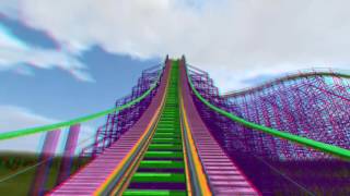 3D Rollercoaster Ultraviolet 3D Anaglyph for phonestabletsnon3D TVs [upl. by Aran]