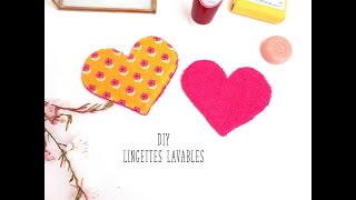 Coudre des lingettes lavables tuto lingettes cœur [upl. by Ilahsiav287]