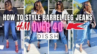 How To Style Barrel Leg Jeans When You Haven’t A Clue  Over 40 HampM Viral Jeans Kmart amp Dissh Sale [upl. by Dercy]