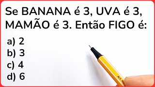 🚀5 QUESTÕES DE RACIOCÍNIO😱 LÓGICO Matemática Básica‼️ [upl. by Megen652]