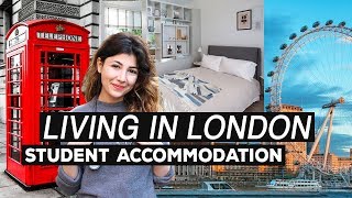 LIVING IN LONDON Student Accommodation  University Halls Studios amp Private Rooms  Atousa [upl. by Suilienroc]