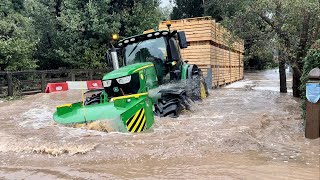 Rufford Ford FLOOD at 5FT with farmer in tractor that has had enough of closure  part 142 [upl. by Ygief]