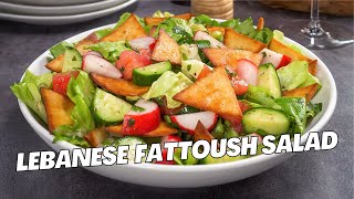 Lebanese FATTOUSH SALAD in 20 Minutes Healthy Middle Eastern VEGETABLE SALAD Recipe by Always Yummy [upl. by Allimrac]